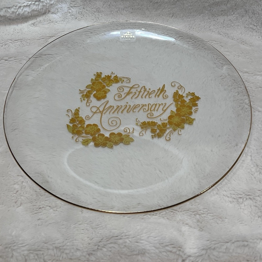 Vtg Viking‎ Brand 50th Anniversary Gold Trimmed Collectors Plate Art Deco 12" EC - Picture 2 of 7